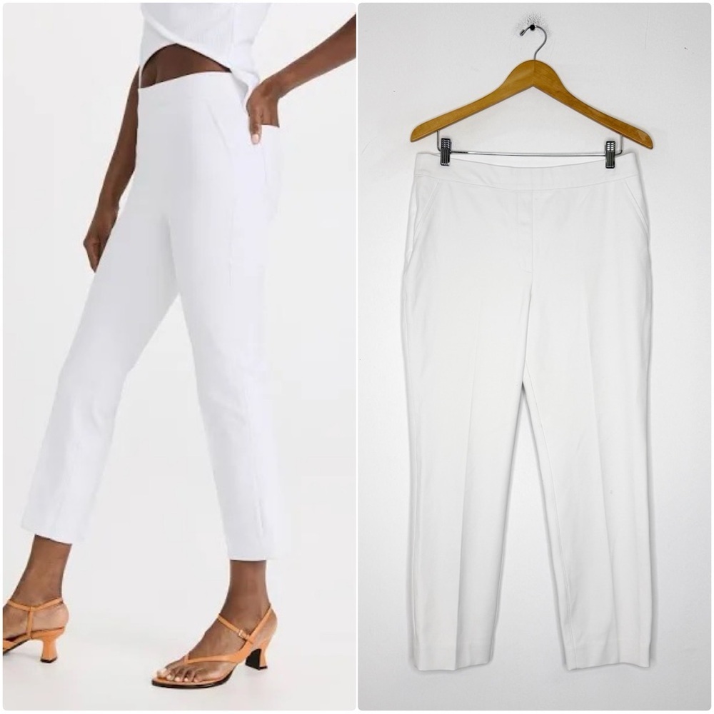 SPANX Slim Straight Pants White Size Large High Rise